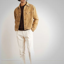 Load image into Gallery viewer, Mens Brown Trucker Style Corduroy Jacket
