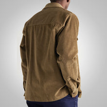Load image into Gallery viewer, Mens Light Brown Corduroy overshirt style Jacket
