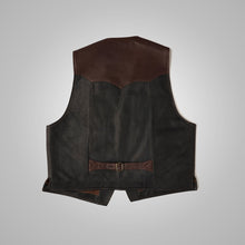 Load image into Gallery viewer, Mens Multi Color Brown Buffalo Leather Vest
