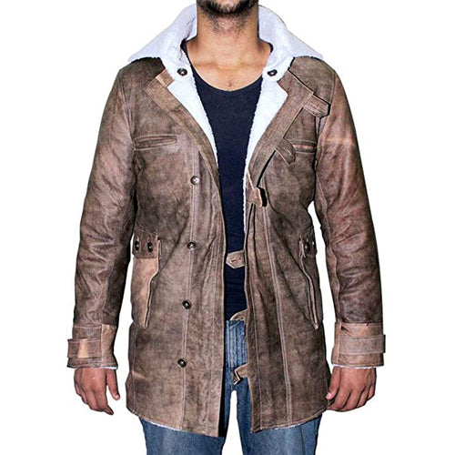 Mens Shearling Bomber Jacket