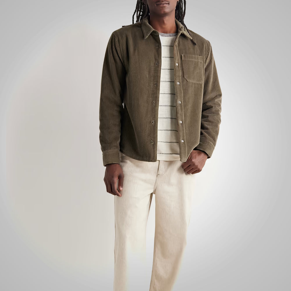 Men's Soft Shearling Corduroy Jacket