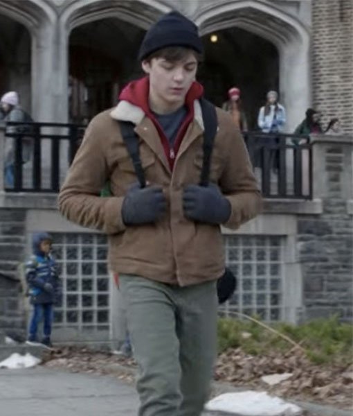 Shazam Billy Batson Brown Jacket - Shearling leather