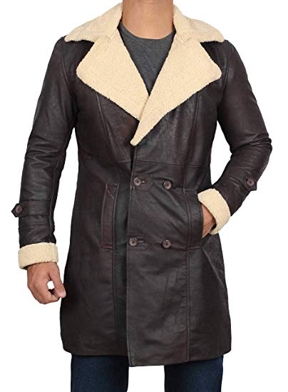Superfly Beige Shearling Leather Coat