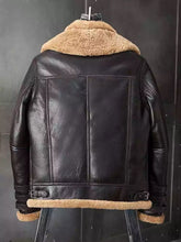 Load image into Gallery viewer, Men B3 Bomber Fur Fashion Motorcycle Jacket | Shearling Leather Jacket

