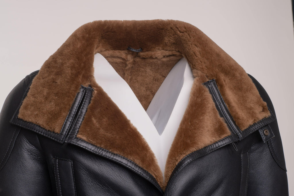 Real Shearling Coat inspired by Ryan Gosling's Blade Runner 2049 Trench Coat - Shearling leather