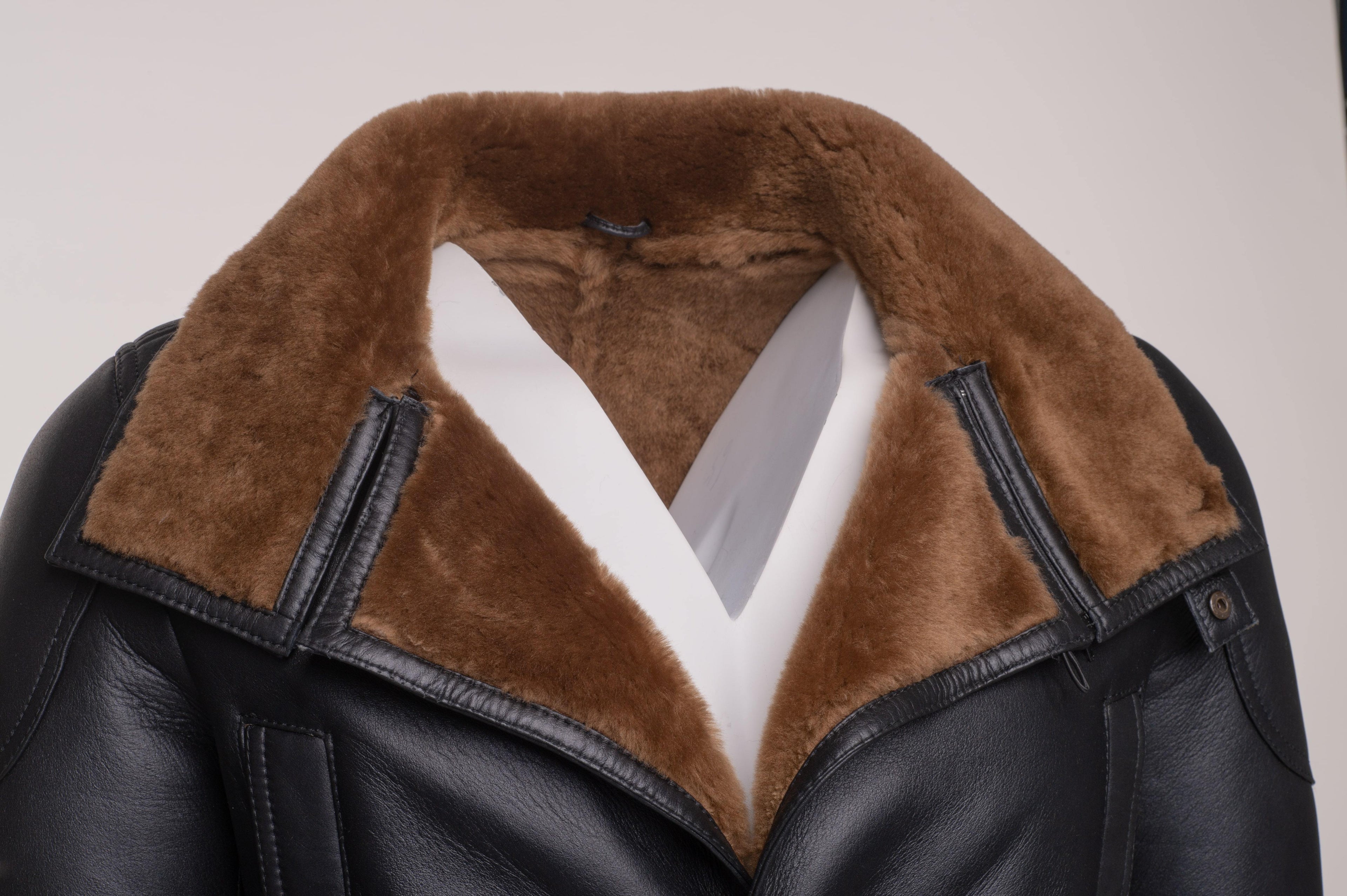 Real Shearling Coat inspired by Ryan Gosling's Blade Runner 2049 Trench Coat - Shearling leather