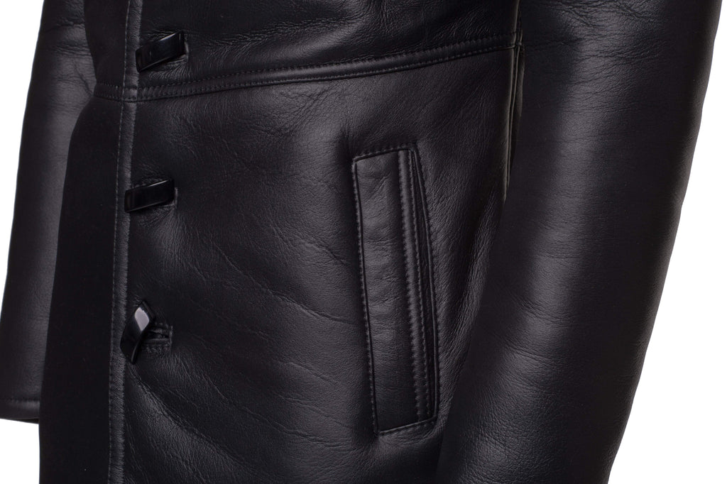 Real Shearling Coat inspired by Ryan Gosling's Blade Runner 2049 Trench Coat - Shearling leather