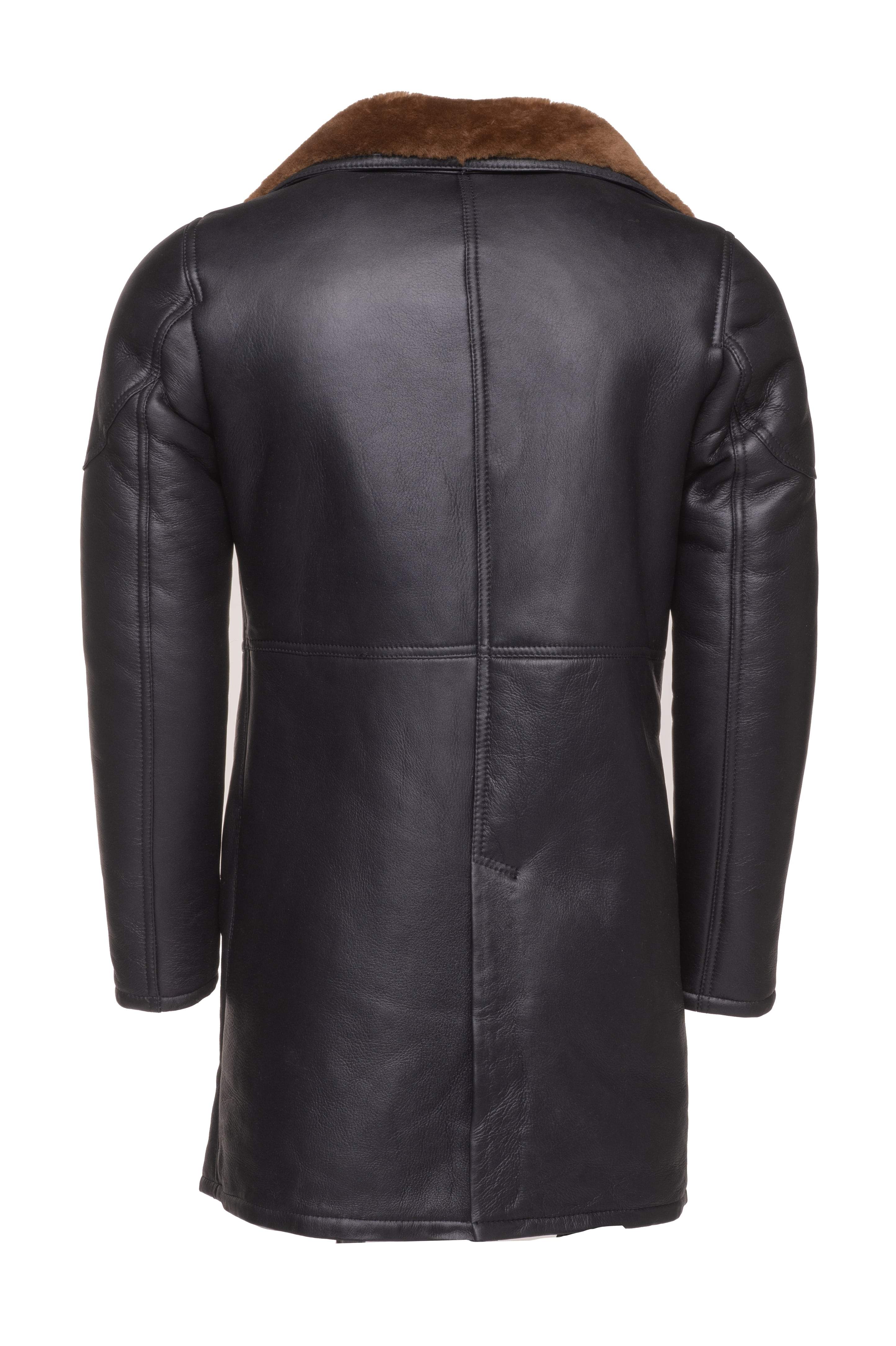 Real Shearling Coat inspired by Ryan Gosling's Blade Runner 2049 Trench Coat - Shearling leather