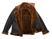 Load image into Gallery viewer, Classic Ginger Brown B3 Bomber Aviator Shearling Jacket - Shearling leather
