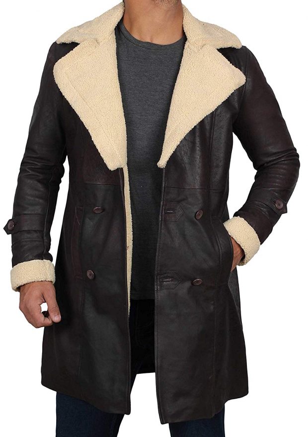 Superfly Beige Shearling Leather Coat