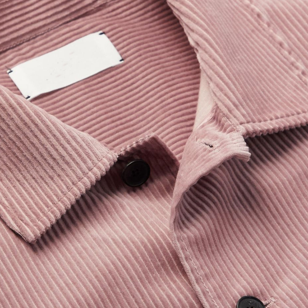Unisex Pink Full Sleeves Soft Cotton Corduroy Jacket