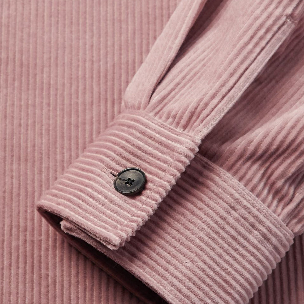 Unisex Pink Full Sleeves Soft Cotton Corduroy Jacket