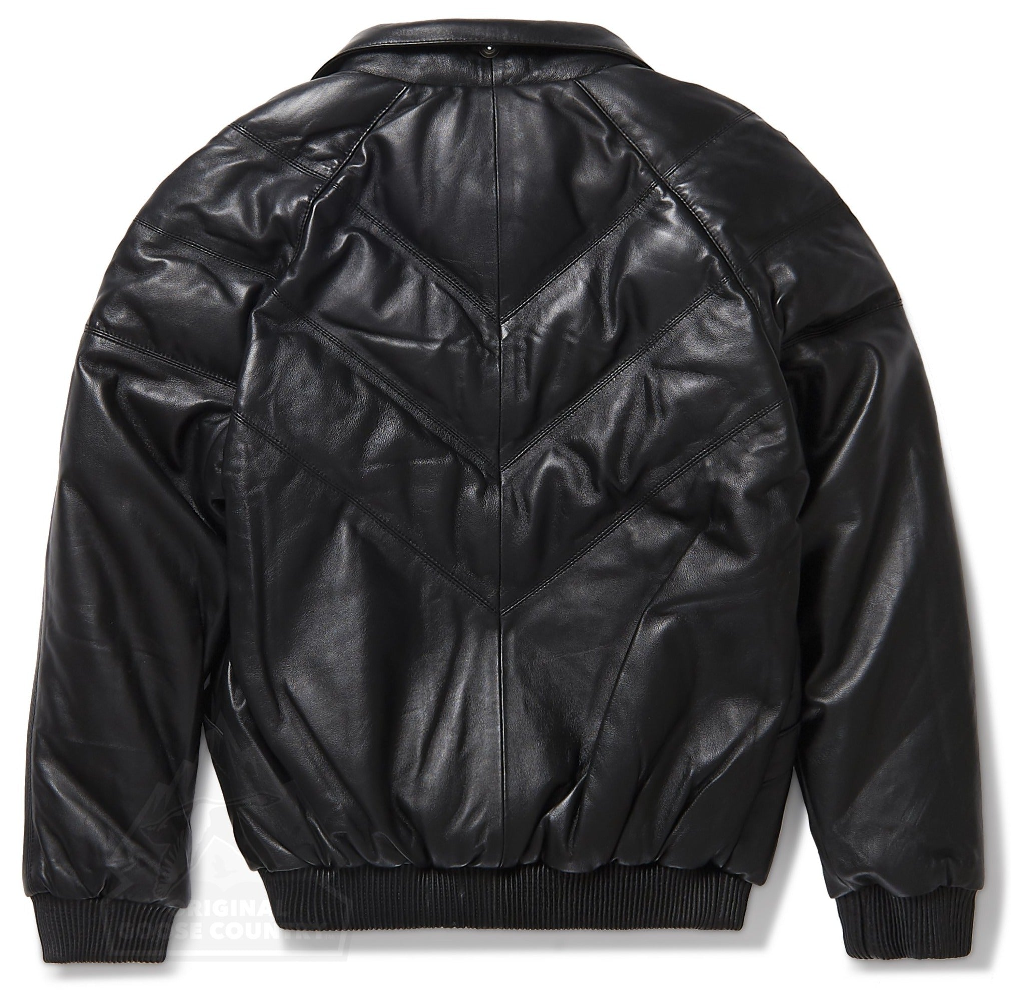 Women's V-bomber Jacket In Black - Shearling leather