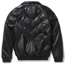 Load image into Gallery viewer, Women&#39;s V-bomber Jacket In Black - Shearling leather
