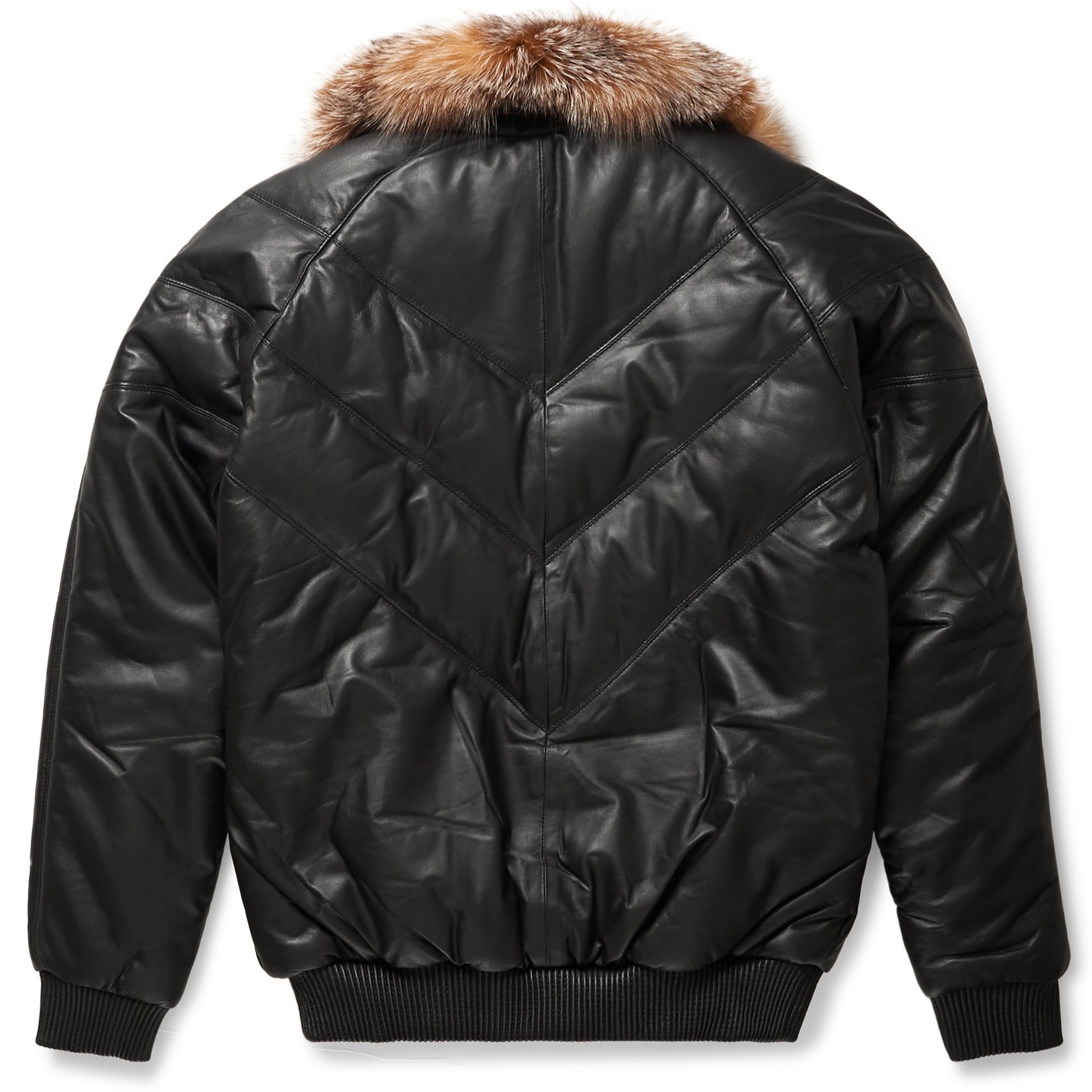 Double goose v bomber leather jacket best sale