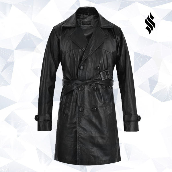 Vintage Trench Coat - Shearling leather