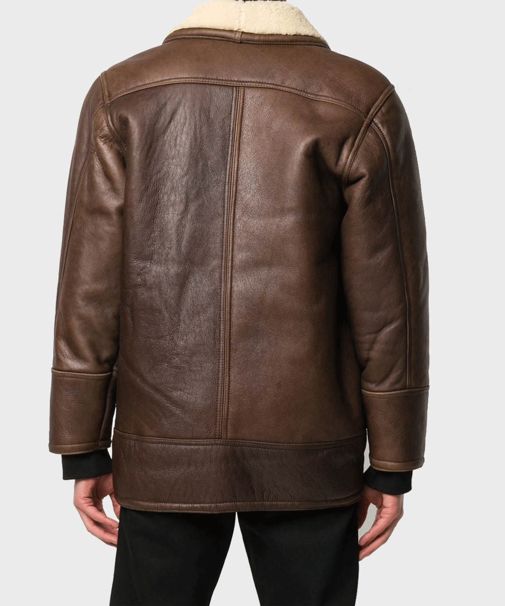 Vintage Brown Leather Shearling Jacket | Buy Classic Shearling Jackets