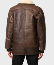 Load image into Gallery viewer, Vintage Brown Leather Shearling Jacket | Buy Classic Shearling Jackets
