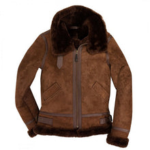 Load image into Gallery viewer, B3 Bomber Suede Leather Jacket - Shearling leather

