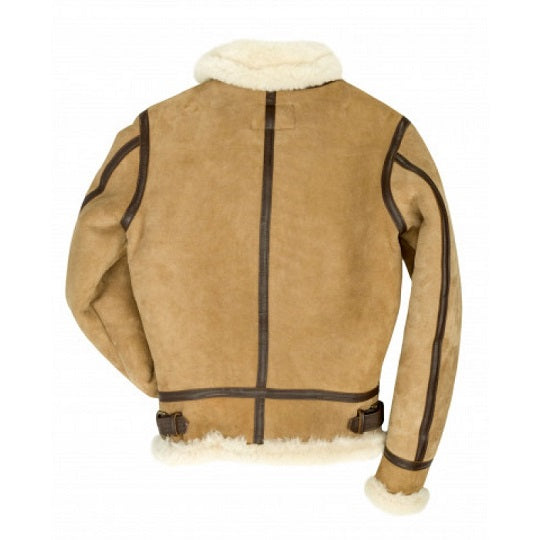 B3 Bomber Suede Leather Jacket - Shearling leather