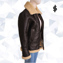 Load image into Gallery viewer, Women B3 Bomber Shearling Aviator Jacket | Shearling Bomber Jackets
