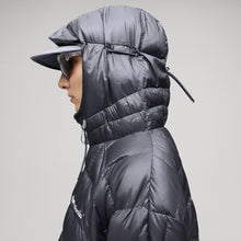 Load image into Gallery viewer, Women Black Enclosed Hooded Parka Jacket
