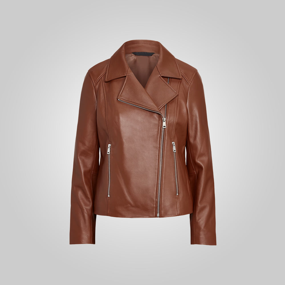 ジャケット・アウター Hella ARM PATCH SHORT CO brown Crop Washed Faux Leather Jacket | Ardene