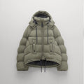 Women Dull Green Puffer Jacket