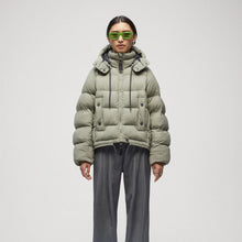 Load image into Gallery viewer, Women Dull Green Puffer Jacket
