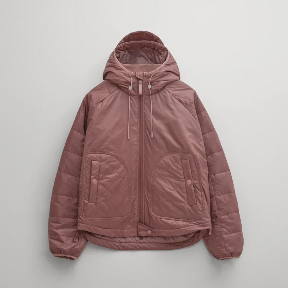 Women Pink Winter Parka Jacket With Hood 