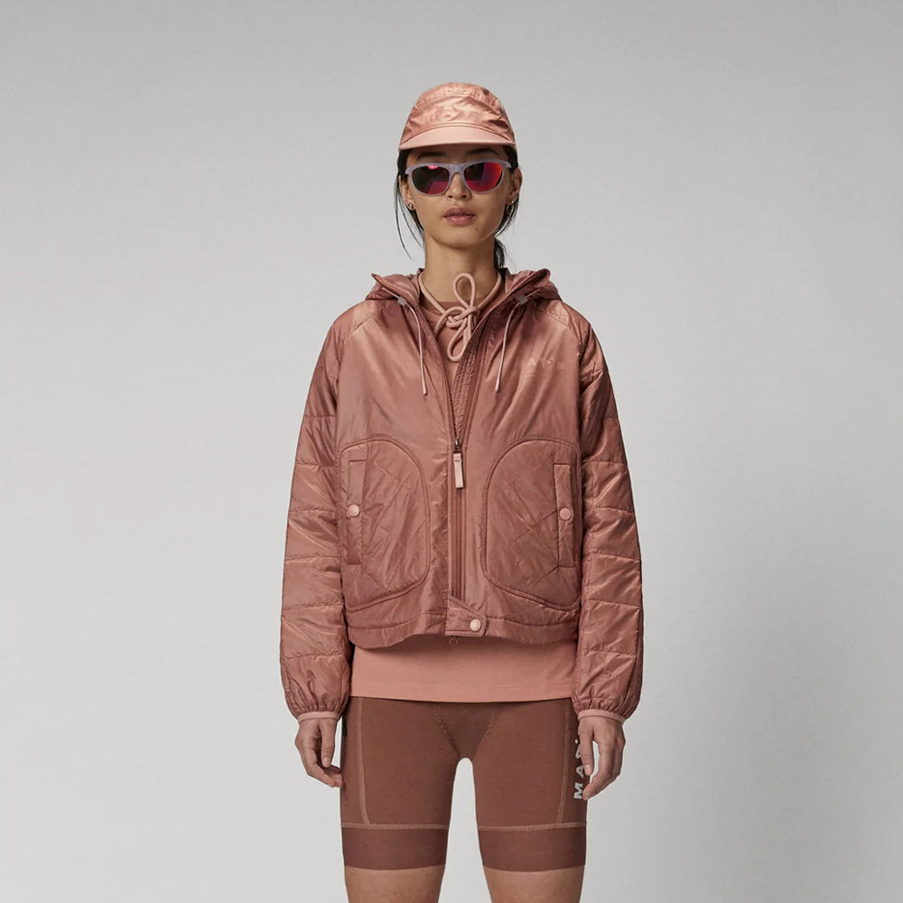 Women Pink Winter Parka Jacket With Hood 