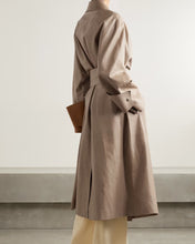Load image into Gallery viewer, Women&#39;s Light Brown Leather Long Coat
