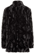 Load image into Gallery viewer, Womens Black Fur Leather Jacket - Shearling leather
