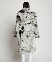 Load image into Gallery viewer, Womens Black &amp; White Fur Shearling Long Coat
