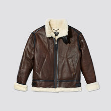 Load image into Gallery viewer, B-3 Flight Leather Bomber Aviator Jacket outerwear
