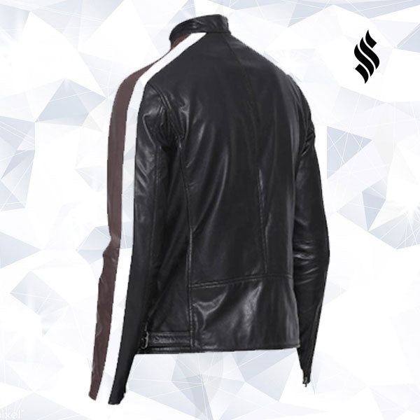 Multi Color Biker Jacket | Biker Leather Jacket | Men's Leather Jacket