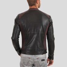 Load image into Gallery viewer, Euan Black Biker Leather Jacket - Shearling leather
