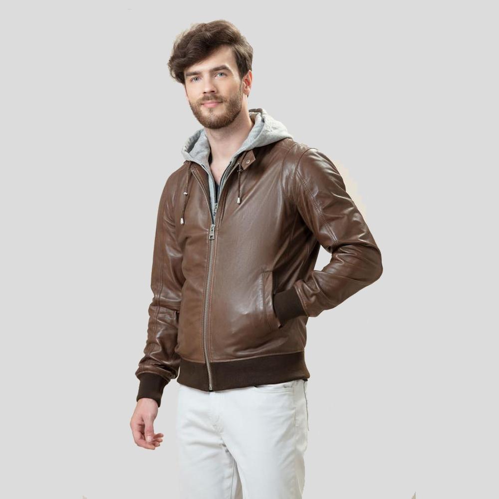 Bruce Brown Bomber Leather Jacket - Shearling leather
