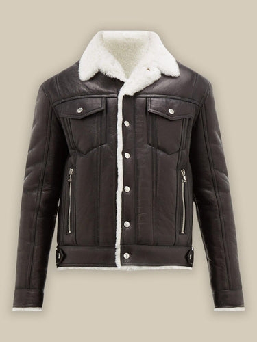 MEN STREETSTYLE SHEARLING JACKET - Shearling leather