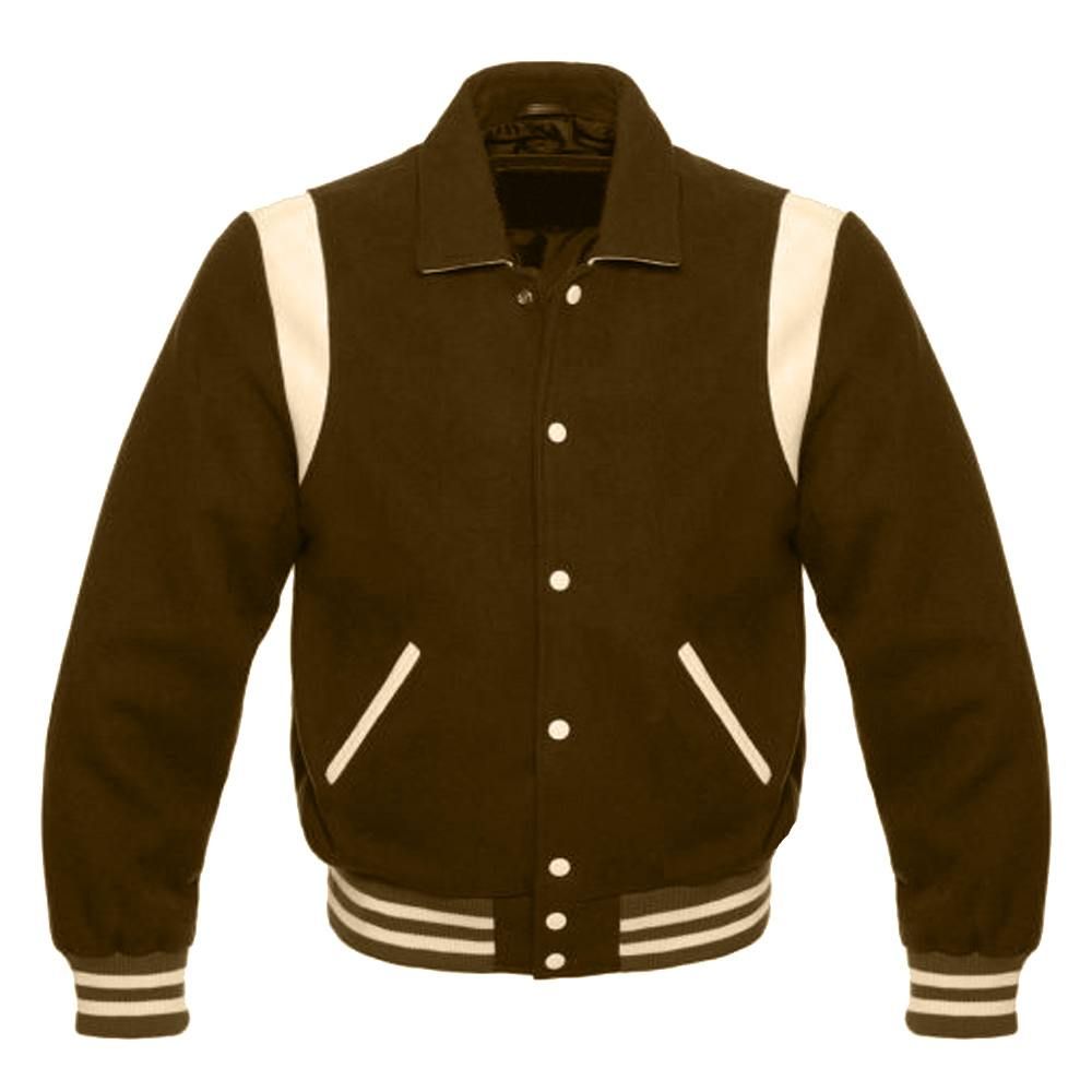 Premium Quality Brown Retro Varsity Jacket Online