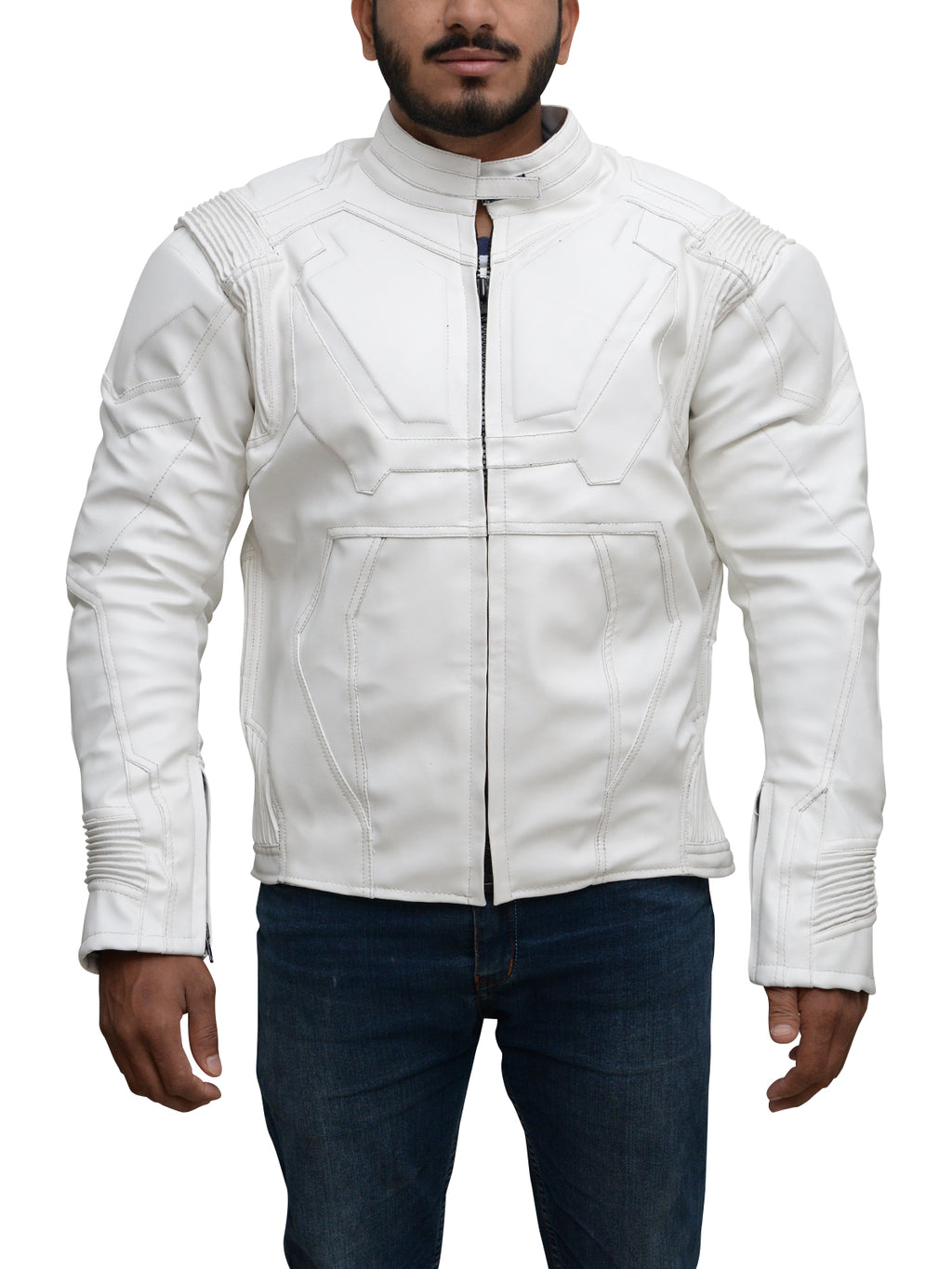 White Biker Leather Jacket | White Leather Jacket | Biker Jackets