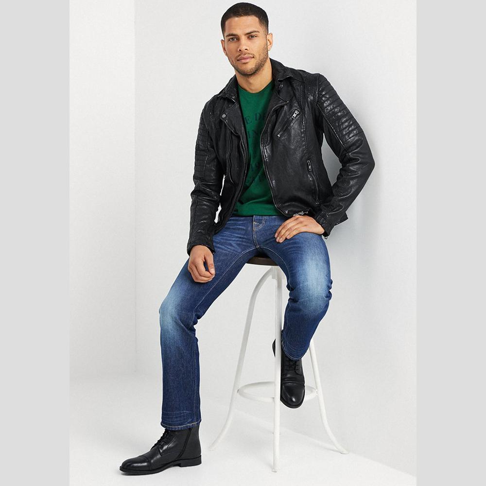 Dale Black Quilted Lambskin Leather Jacket - Shearling leather