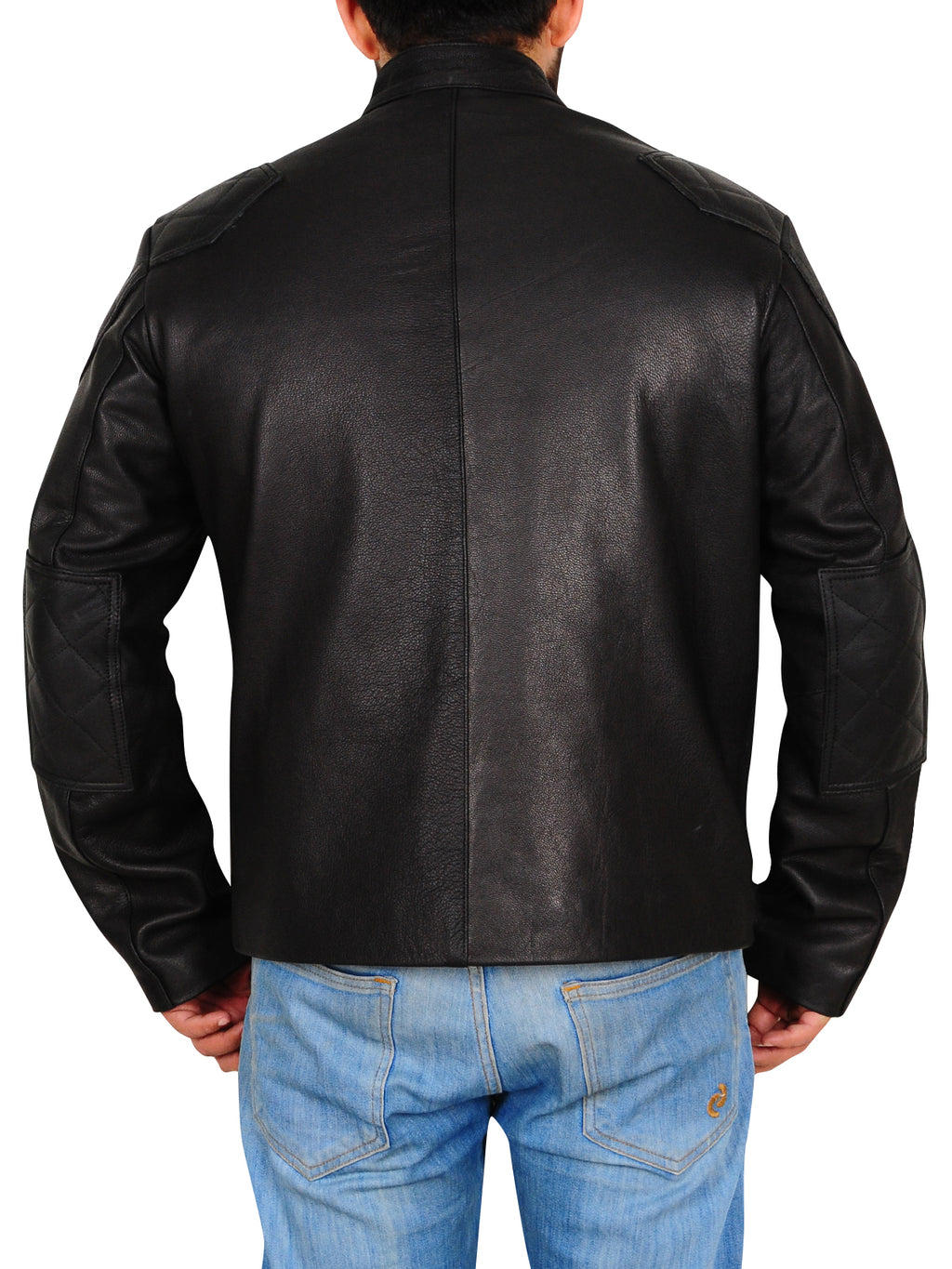 Leather Biker Jacket In Black - Shearling leather