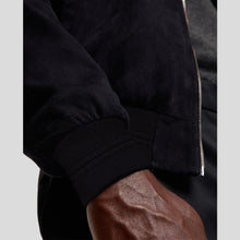 Load image into Gallery viewer, Jerry Blue Suede Leather Jacket - Shearling leather
