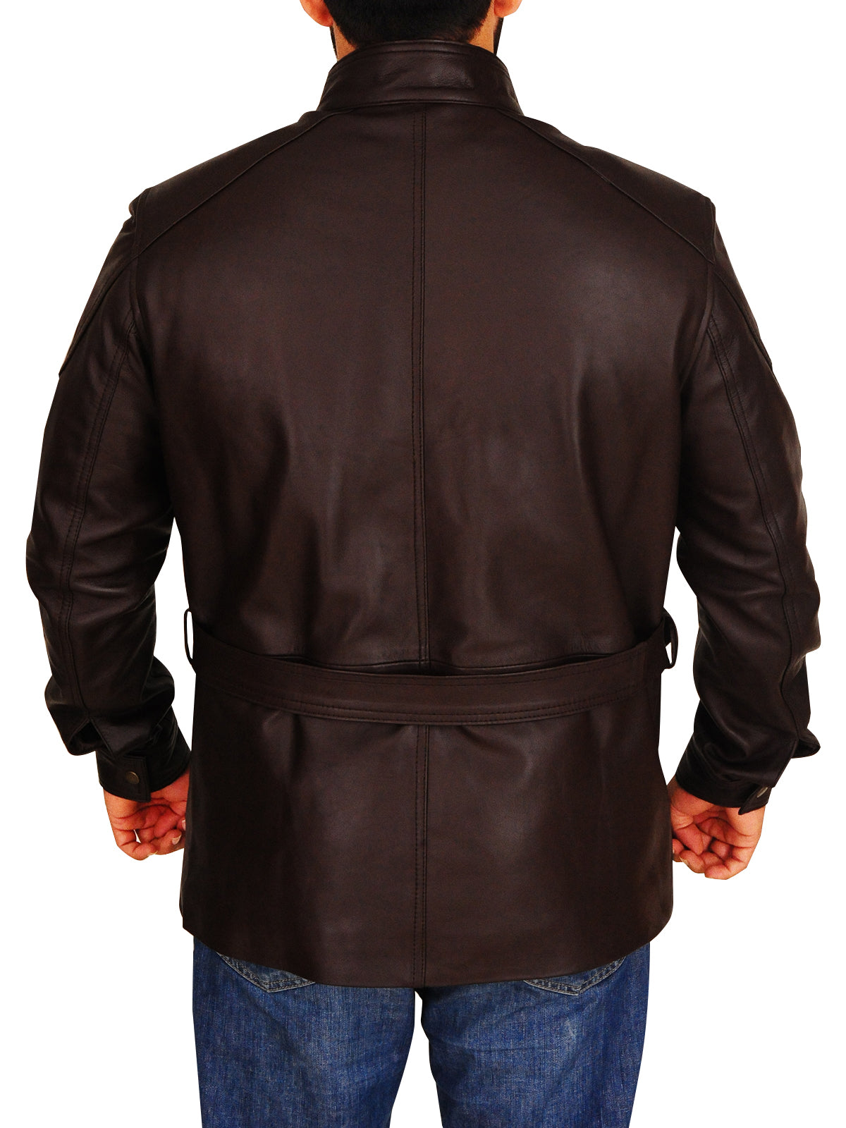 Men Brown Field Jacket - Shearling leather