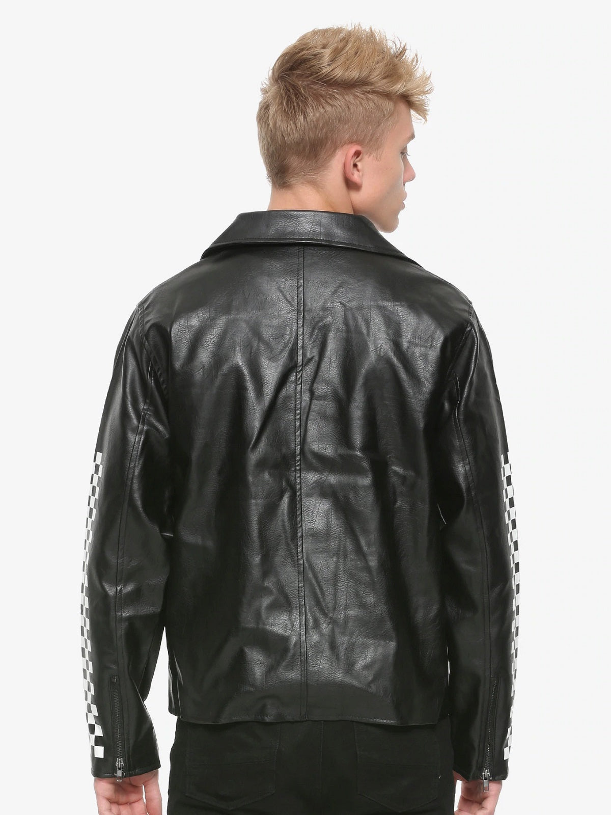 Black Leather Jacket - Shearling leather