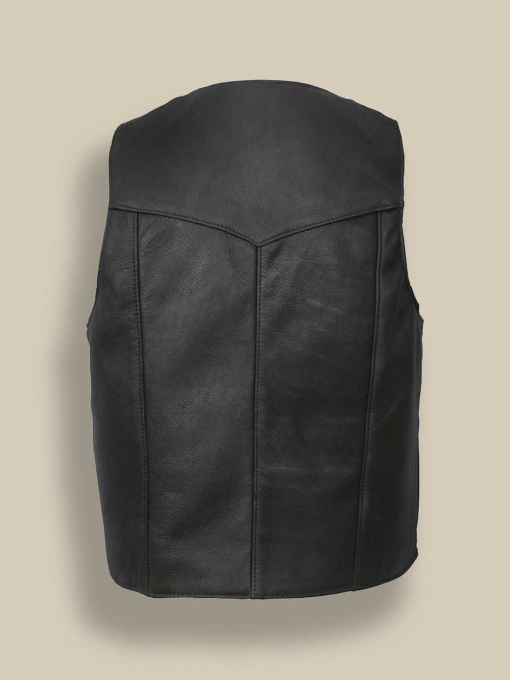 Men Premium Leather Vest - Shearling leather