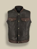 Brown Leather Jacket - Shearling leather