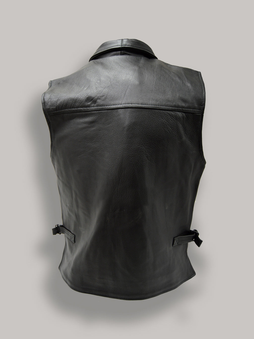 Men Fight Club Leather Vest - Shearling leather