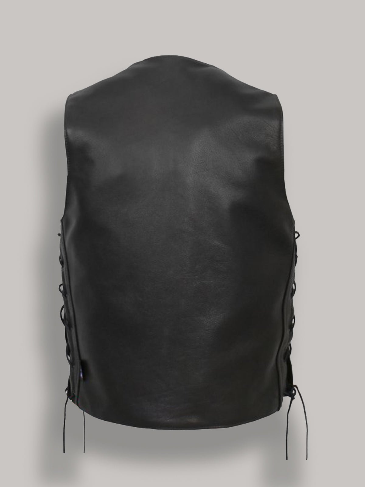 Men Buffalo Nickel Snap Vest - Shearling leather